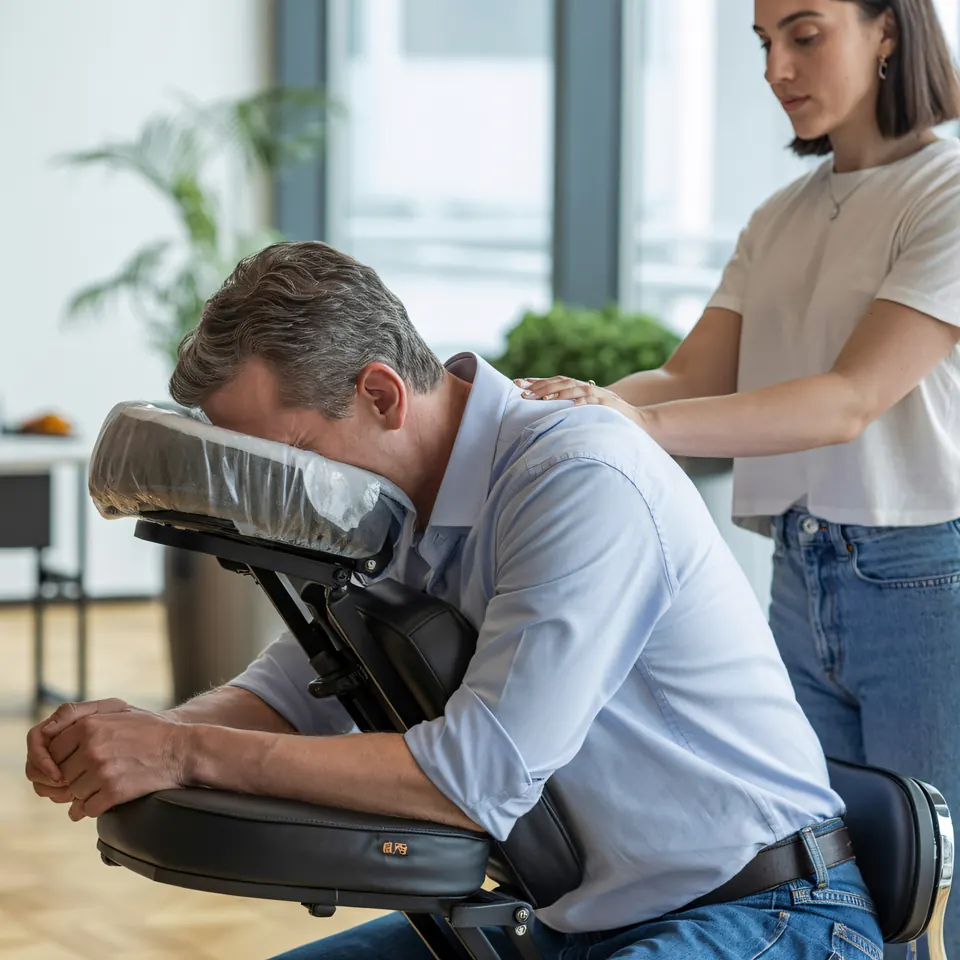 Massage assis en entreprise